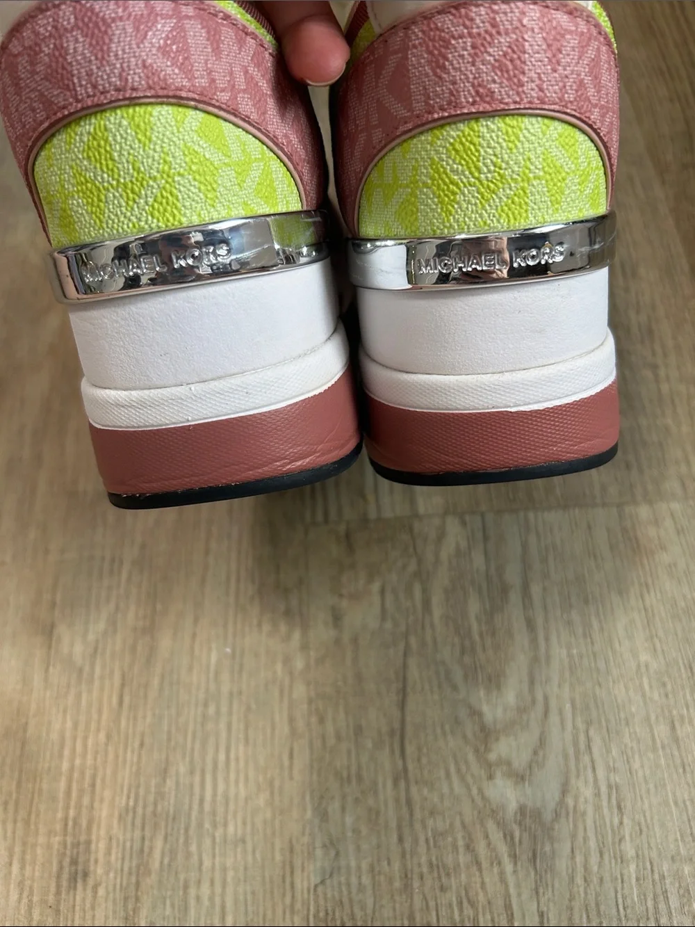 Michael Kors Women's Pink & Lime Lace-Up Trainer